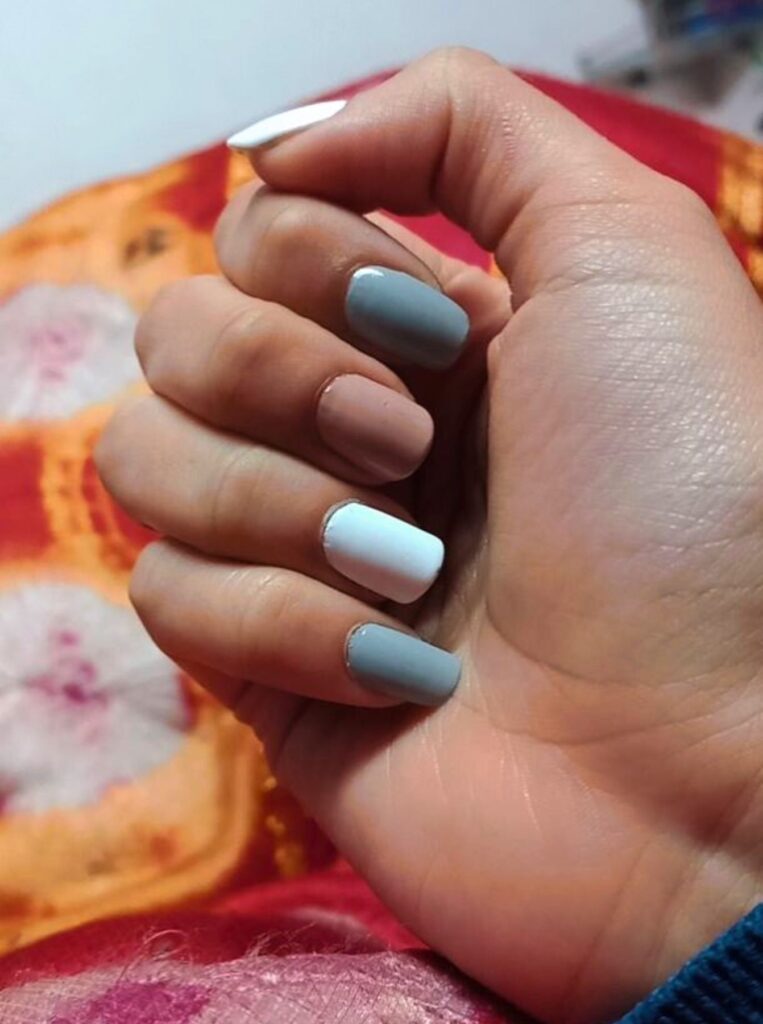 neutral color nail art