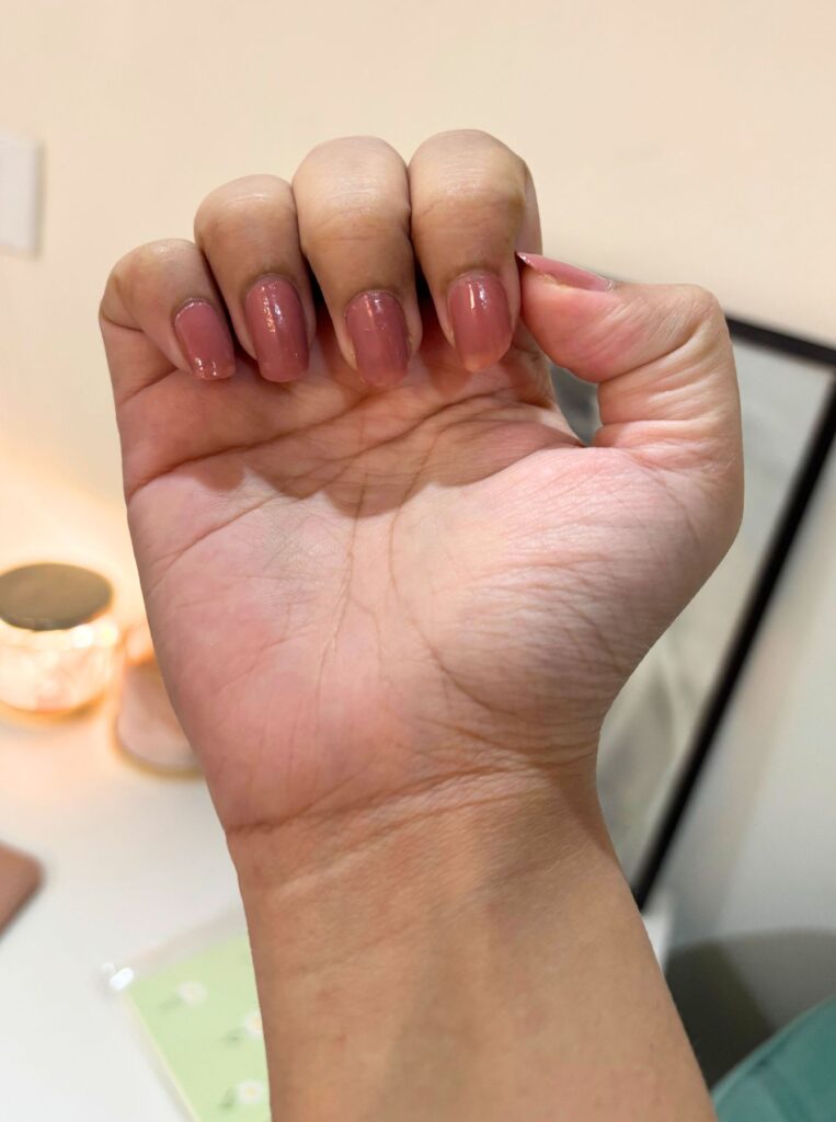 pink nail paint